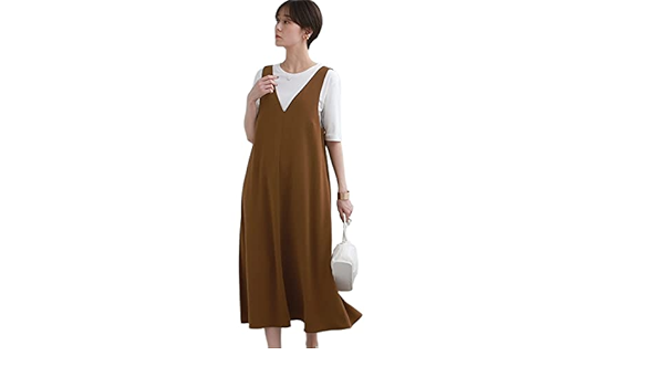 Amazon.co.jp: [インディヴィ] マキシ・ロングワンピース 【2点セット